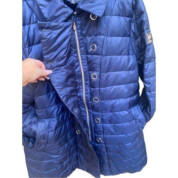 Versace 19.69 Navy Puffer Jacket with Silver Hardware 19V69 I Size: 2X - Picture 10 of 16
